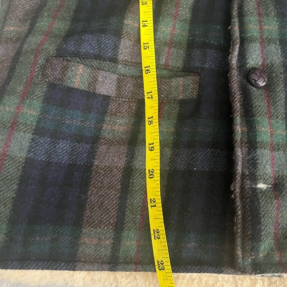 [M]VTG Point Zero Multicolor Plaid Wool blend Vest with Shearling Lining NWOT - Picture 5 of 6